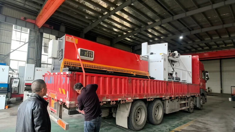 Used press brake loading process with digital control